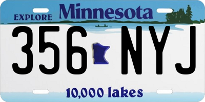 MN license plate 356NYJ