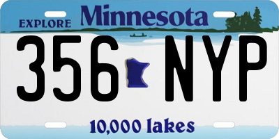 MN license plate 356NYP