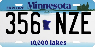 MN license plate 356NZE