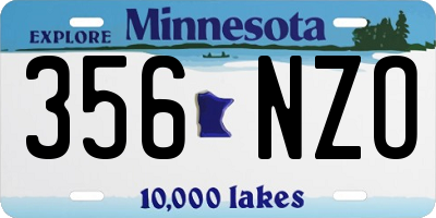 MN license plate 356NZO