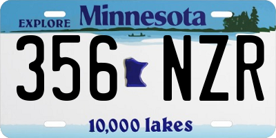 MN license plate 356NZR
