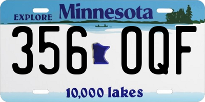 MN license plate 356OQF