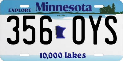 MN license plate 356OYS