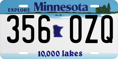 MN license plate 356OZQ