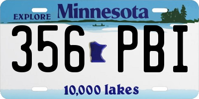 MN license plate 356PBI