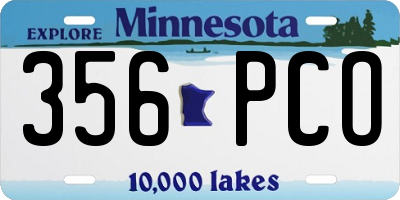 MN license plate 356PCO