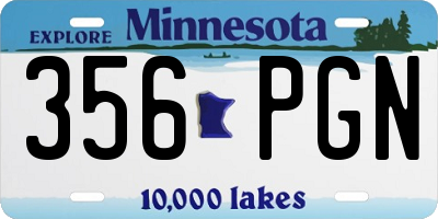 MN license plate 356PGN