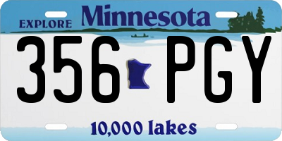 MN license plate 356PGY