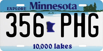 MN license plate 356PHG
