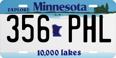 MN license plate 356PHL