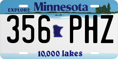 MN license plate 356PHZ