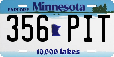 MN license plate 356PIT