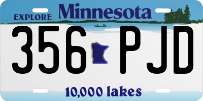MN license plate 356PJD