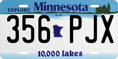 MN license plate 356PJX