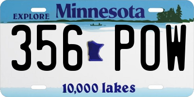 MN license plate 356POW