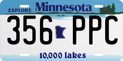MN license plate 356PPC