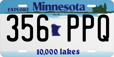 MN license plate 356PPQ