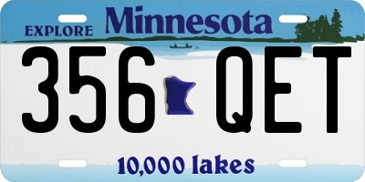 MN license plate 356QET