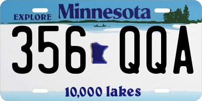 MN license plate 356QQA