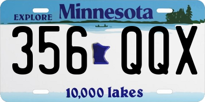 MN license plate 356QQX
