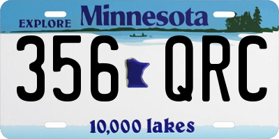 MN license plate 356QRC