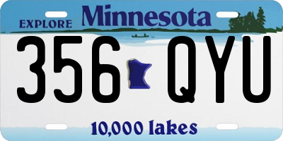 MN license plate 356QYU