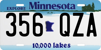 MN license plate 356QZA