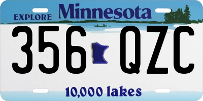 MN license plate 356QZC