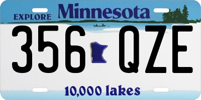 MN license plate 356QZE