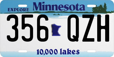 MN license plate 356QZH