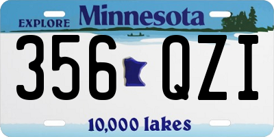 MN license plate 356QZI
