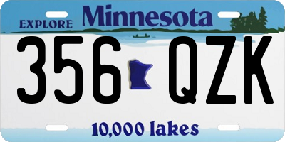 MN license plate 356QZK