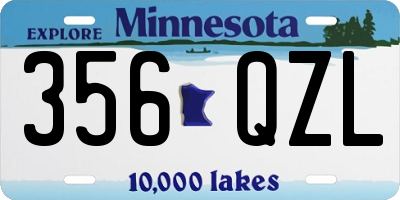 MN license plate 356QZL
