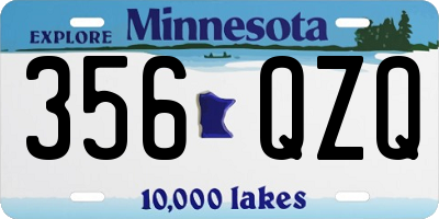 MN license plate 356QZQ