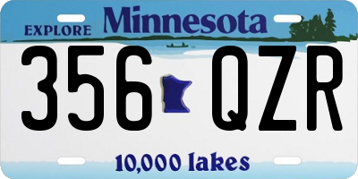MN license plate 356QZR