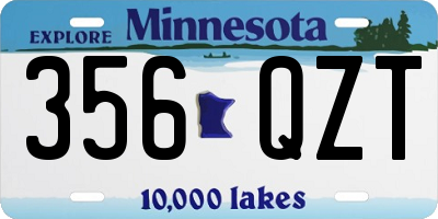 MN license plate 356QZT