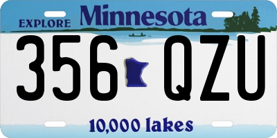 MN license plate 356QZU