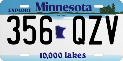 MN license plate 356QZV
