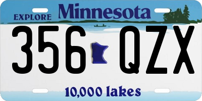 MN license plate 356QZX