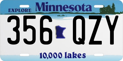 MN license plate 356QZY