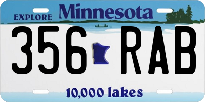 MN license plate 356RAB