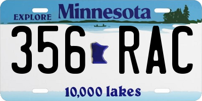 MN license plate 356RAC