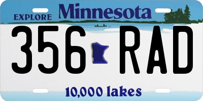 MN license plate 356RAD