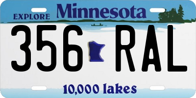 MN license plate 356RAL