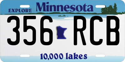 MN license plate 356RCB