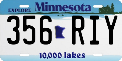 MN license plate 356RIY