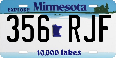 MN license plate 356RJF