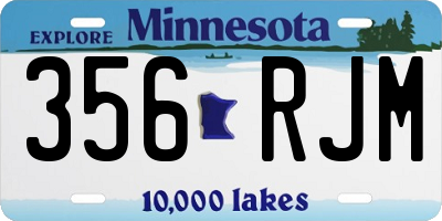 MN license plate 356RJM
