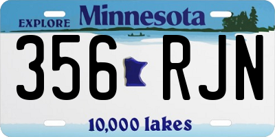 MN license plate 356RJN