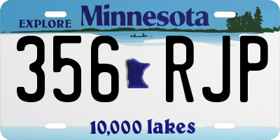 MN license plate 356RJP